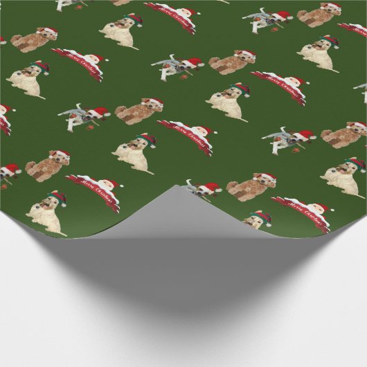 kerstmatte papier voor honden (Hoek)