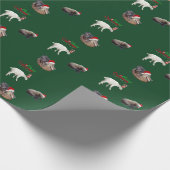 kerstmatte wrapppapier voor wilde dieren cadeaupapier (Hoek)