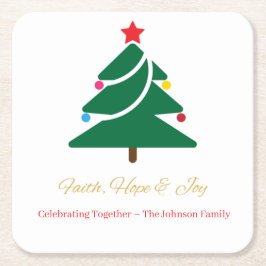 Kerstmatten met Holiday-motieven Kartonnen Onderzetters