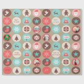 Kerstmedaillons Aangepaste foto's Cadeaupapier (Vlak)