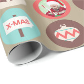 Kerstmedaillons Aangepaste foto's Cadeaupapier (Rol Hoek)