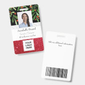 Kerstmedewerker Badge (Voor- en achterkant)