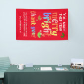 Kerstmedewerker Bedankt Spandoek (Beurs)