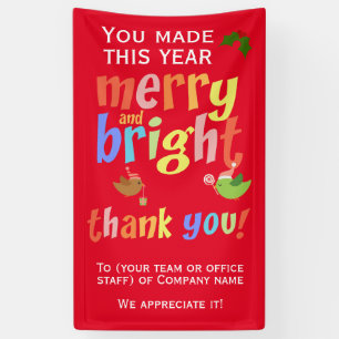 Kerstmedewerker Bedankt Spandoek