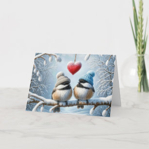 Kerstmeesjes Met Rode Hart Kaart