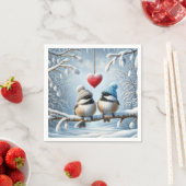 Kerstmeesjes Met Rode Hart Servet (Insitu)