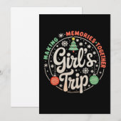 Kerstmeidenreis samen herinneringen maken Xmas Feestdagenkaart (Voorkant / Achterkant)