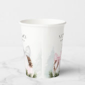 Kerstmeisje Baby shower op maat Papieren Bekers (Rechts)