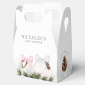 Kerstmeisje Baby shower Roze avor Box Bedankdoosjes (Geopend)