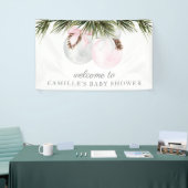 Kerstmeisje Baby shower Welkomstbanner Spandoek (Beurs)