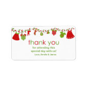 Kerstmeisje Baby wasgoed bedankt voor het label (Voorkant)