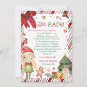 Kerstmeisje Brief van Elf Briefkaart (Voorkant)