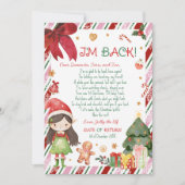 Kerstmeisje Brief van Elf Briefkaart (Voorkant)