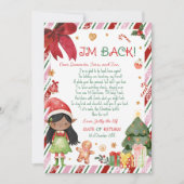 Kerstmeisje Brief van Elf Briefkaart (Voorkant)