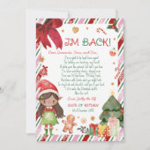 Kerstmeisje Brief van Elf Briefkaart (Voorkant)