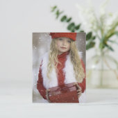 kerstmeisje briefkaart (Staand voorkant)