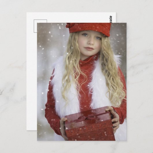 kerstmeisje briefkaart (Voorkant / Achterkant)