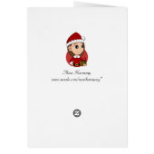 Kerstmeisje cartoon (Achterkant)