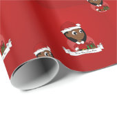 Kerstmeisje cartoon cadeaupapier (Rol Hoek)