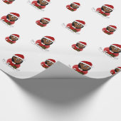 Kerstmeisje cartoon cadeaupapier (Hoek)