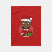 kerstmeisje cartoon deken (Voorkant)