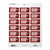 Kerstmeisje cartoon etiket (Full Sheet)