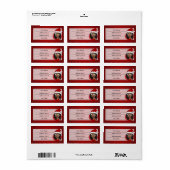 Kerstmeisje cartoon etiket (Full Sheet)