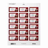 Kerstmeisje cartoon etiket (Full Sheet)