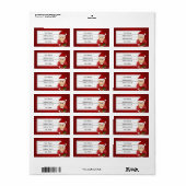 Kerstmeisje cartoon etiket (Full Sheet)