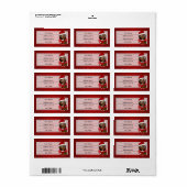 Kerstmeisje cartoon etiket (Full Sheet)