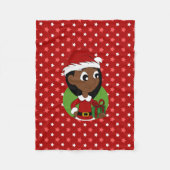 Kerstmeisje cartoon fleece deken (Voorkant)