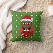 Kerstmeisje cartoon gooit kussens (Deken)