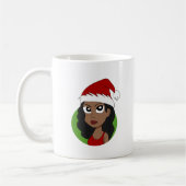 Kerstmeisje cartoon koffiemok (Links)