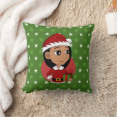 Kerstmeisje cartoon kussenhoes kussen (Deken)