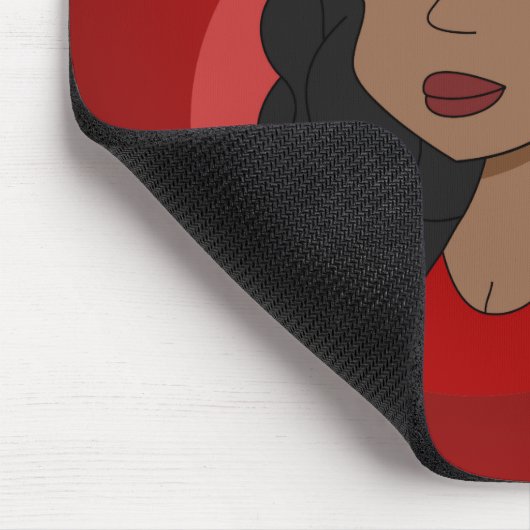 Kerstmeisje cartoon muismat (Hoek)