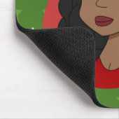 Kerstmeisje cartoon muismat (Hoek)