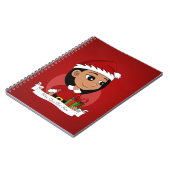 kerstmeisje cartoon notitieboek (Linkerzijde)