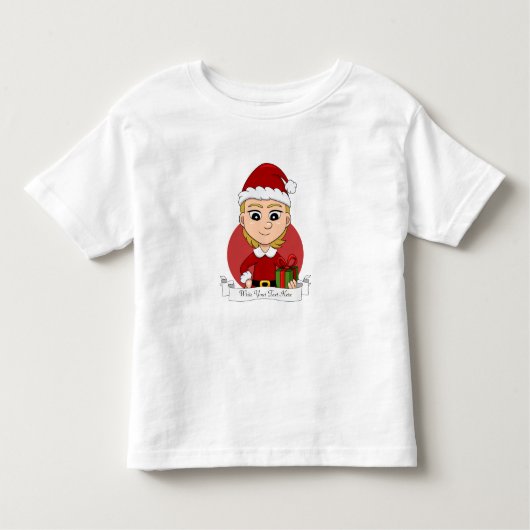 kerstmeisje cartoon peuter-shirt kinder shirts (Voorkant)