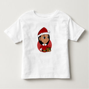kerstmeisje cartoon peuter-shirt kinder shirts