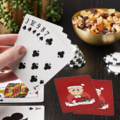 Kerstmeisje cartoon pokerkaarten (Insitu)