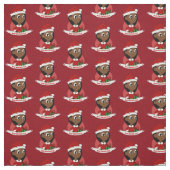 Kerstmeisje cartoon stof (Swatch)