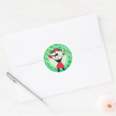 Kerstmeisje cupcake uit de keuken van sticker (Envelop)