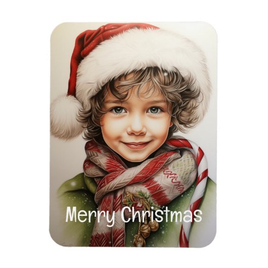 Kerstmeisje Custom 10 van 25 Magneet (Verticaal)