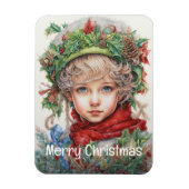 Kerstmeisje Custom 11 van 25 Magneet (Verticaal)