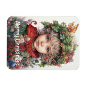 Kerstmeisje Custom 12 van 25 Magneet (Horizontaal)