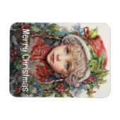 Kerstmeisje Custom 13 van 25 Magneet (Horizontaal)