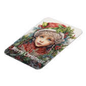 Kerstmeisje Custom 13 van 25 Magneet (Linkerzijde)