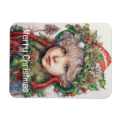 Kerstmeisje Custom 14 van 25 Magneet (Horizontaal)