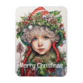 Kerstmeisje Custom 14 van 25 Magneet (Verticaal)