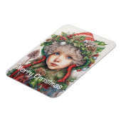 Kerstmeisje Custom 14 van 25 Magneet (Linkerzijde)